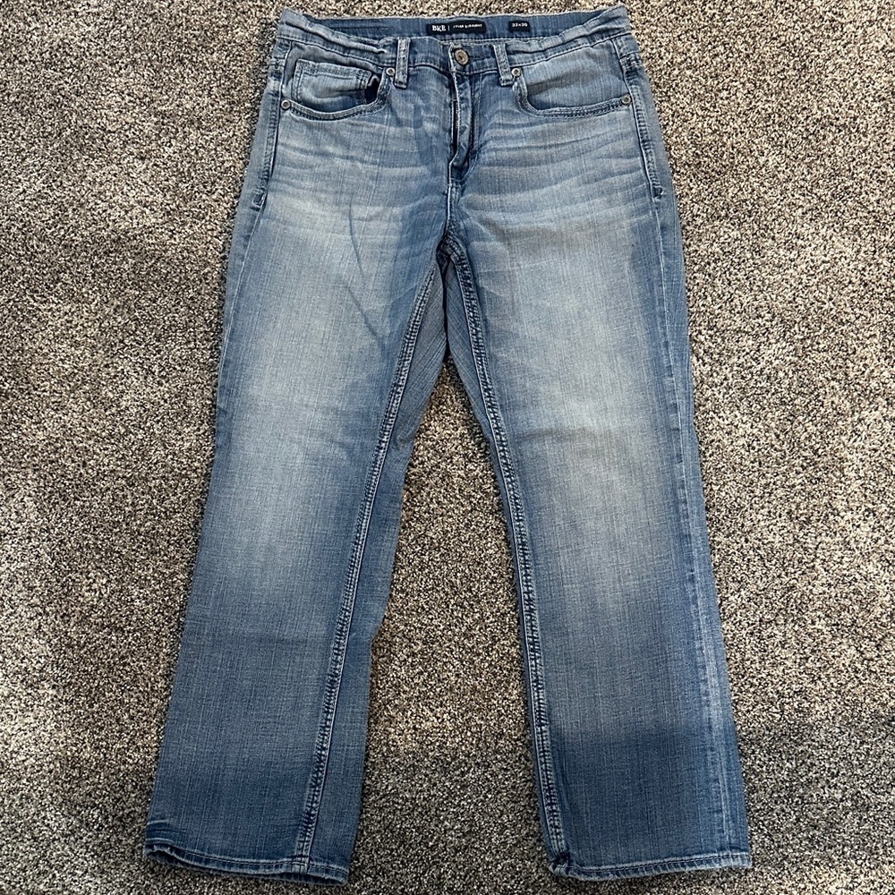 BKE Men's Straight Blue Jeans
